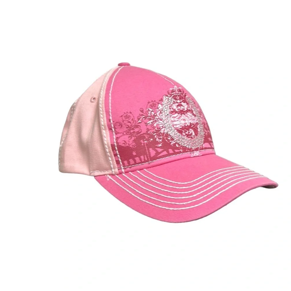 Western Embellished Horseshoe Horse Trucker‎ Hat Pink Adjustable Barbiecore